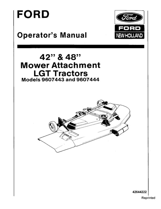 Ford 42 and 48 Inch Mower Attachment LGT Tractors Operator's Manual (42644222)