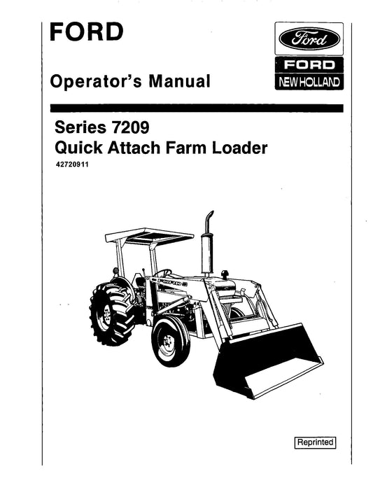 Ford 7209 Quick Attach Farm Loader Operator's Manual (42720911)