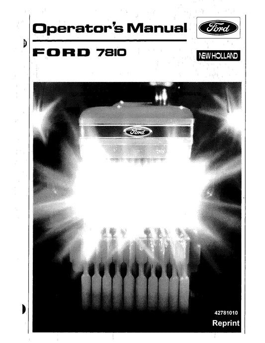 Ford 7810 Ii Tractors Operator's Manual (42781010)