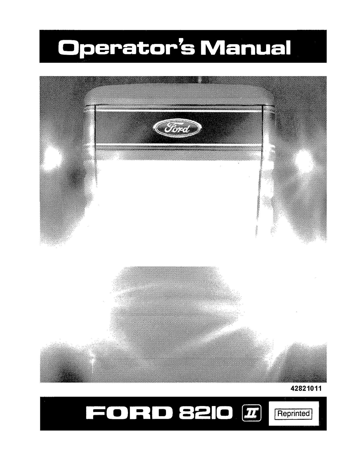 Ford 8210 Operator's Manual (42821011)