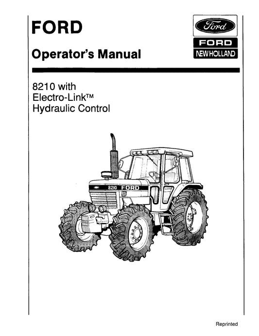 Ford 8210 electro link hydraulic control Tractor Operator's Manual (42821012)