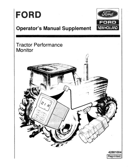 Ford Tractor Performance Monitor Operator's Manual (42881004)
