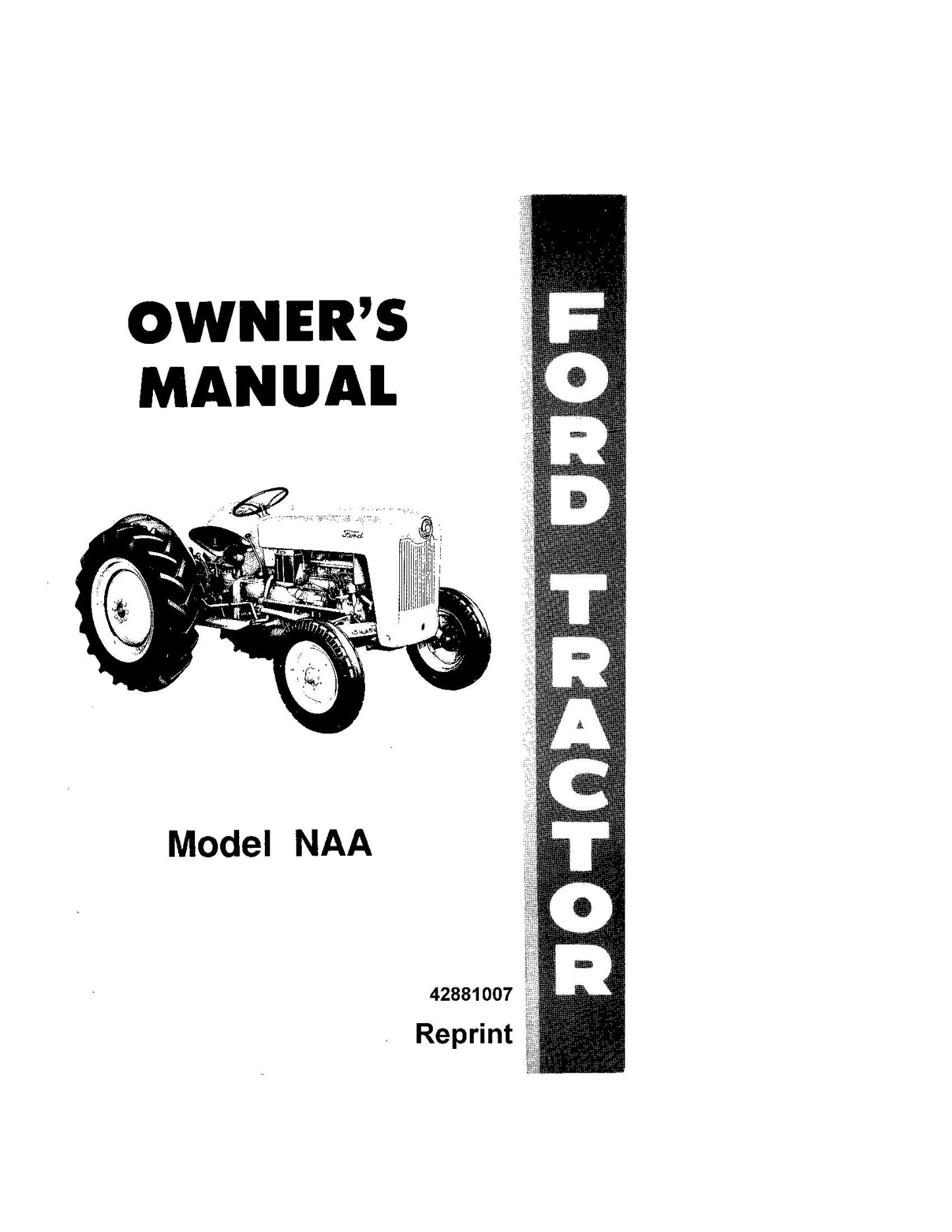 Ford NAA Tractor Golden Jubilee Operator's Manual (42881007)