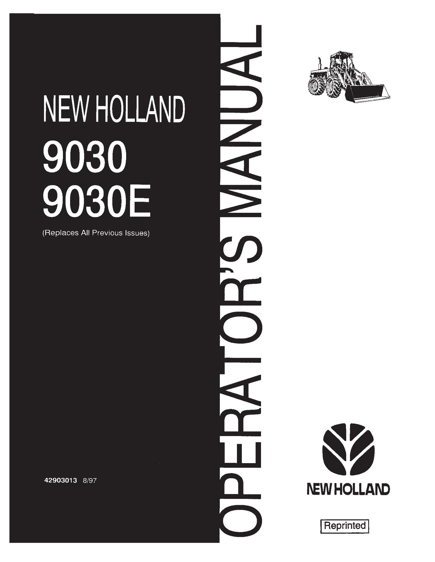 New Holland 9030, 9030e Bi-Directional Tractor Operator's Manual (42903013)