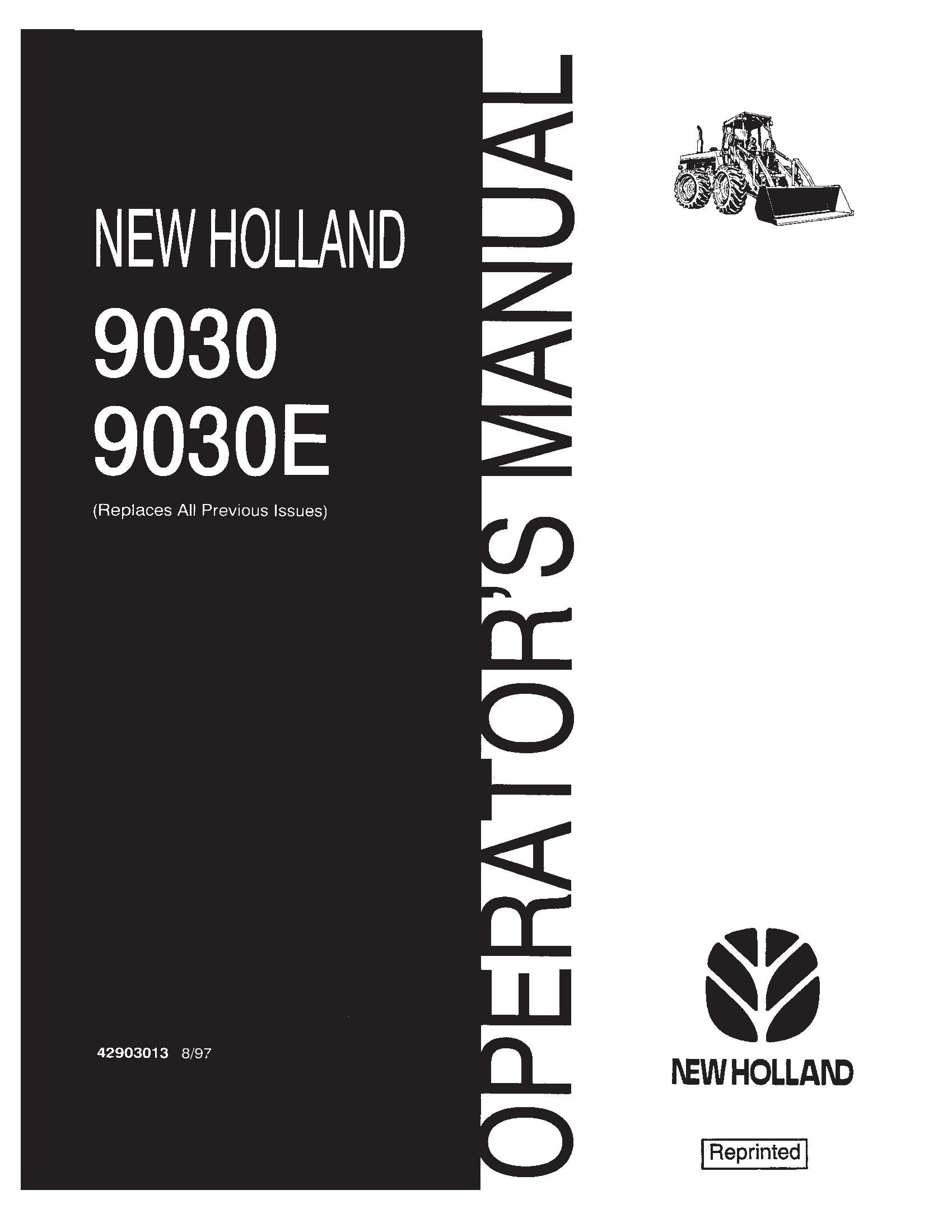 New Holland 9030, 9030e Bi-Directional Tractor Operator's Manual (42903013)