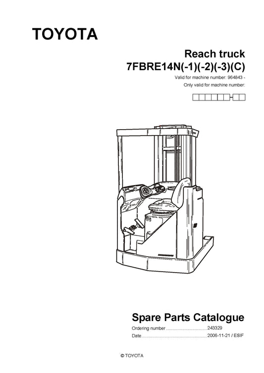 Toyota 7FBRE14N SN964843 - Spare Parts Catalog