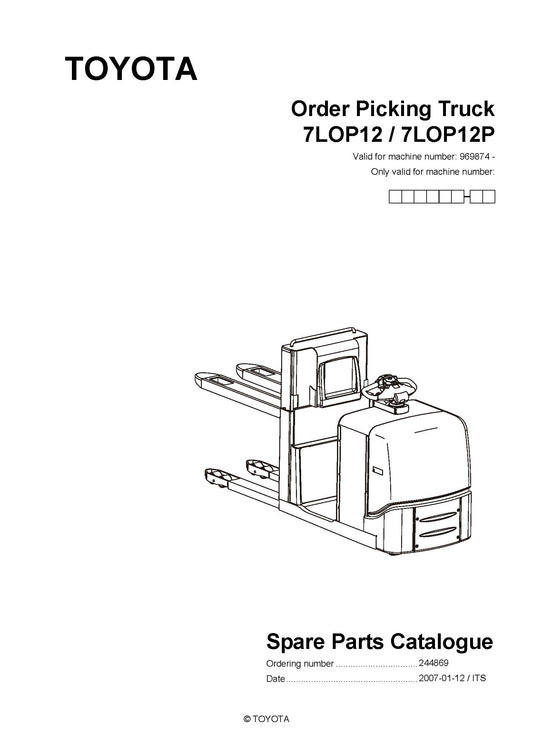 Toyota 7LOP12 SN969874 - 975190 Spare Parts Catalog