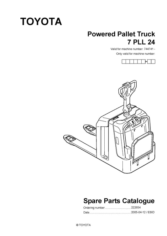 Toyota 7PLL24 SN744741 - 936512 Spare Parts Catalog