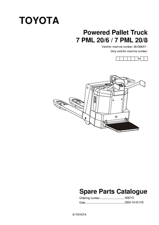 Toyota 7PML20 SN561306 - 570988 Spare Parts Catalog