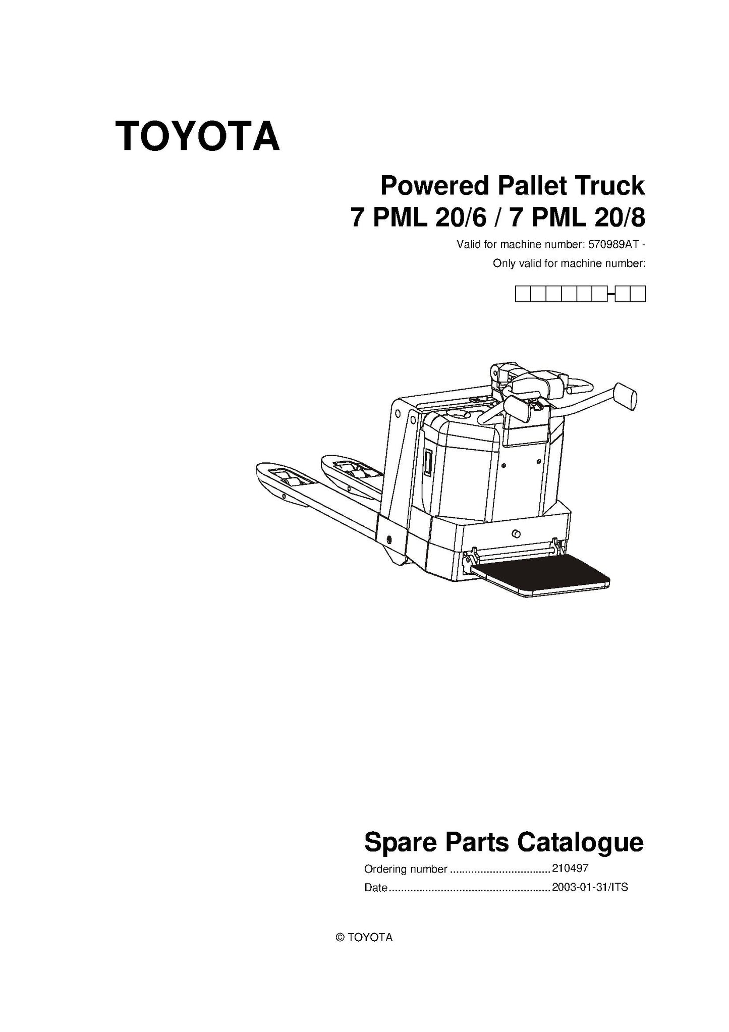 Toyota 7PML20 SN570989 - 574414 Spare Parts Catalog