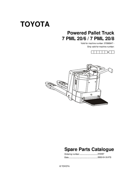 Toyota 7PML20 SN570989 - 574414 Spare Parts Catalog