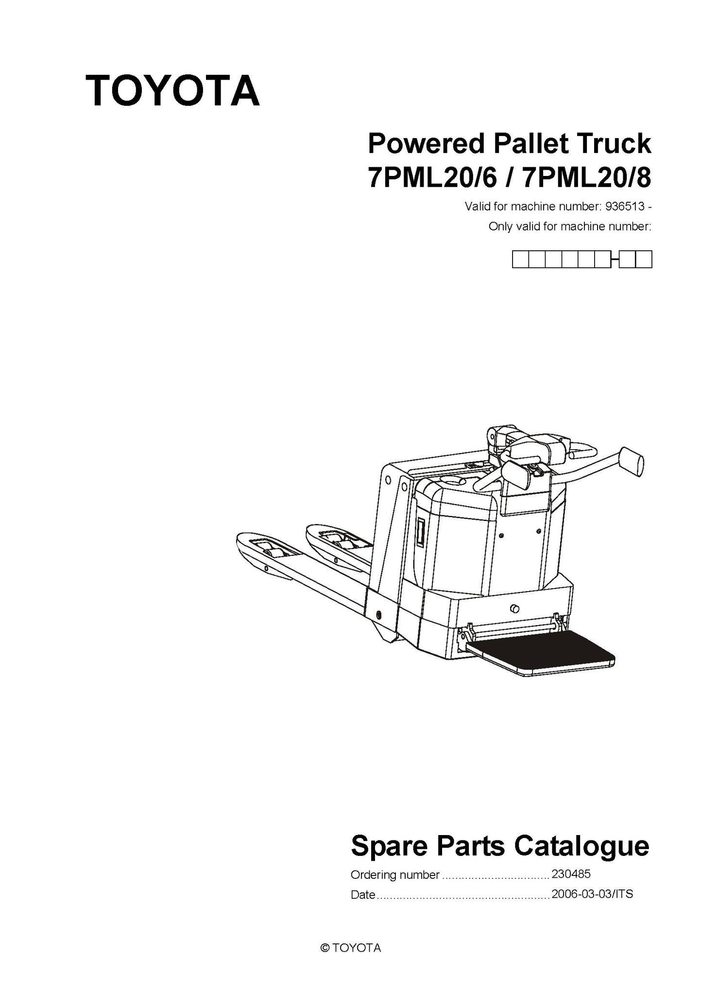 Toyota 7PML20 SN936513 - 955772 Spare Parts Catalog