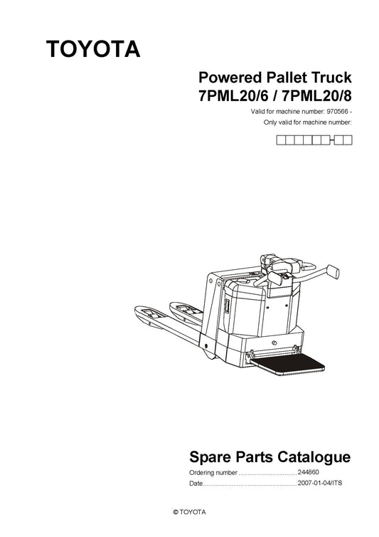 Toyota 7PML20 SN970566 Spare Parts Catalog