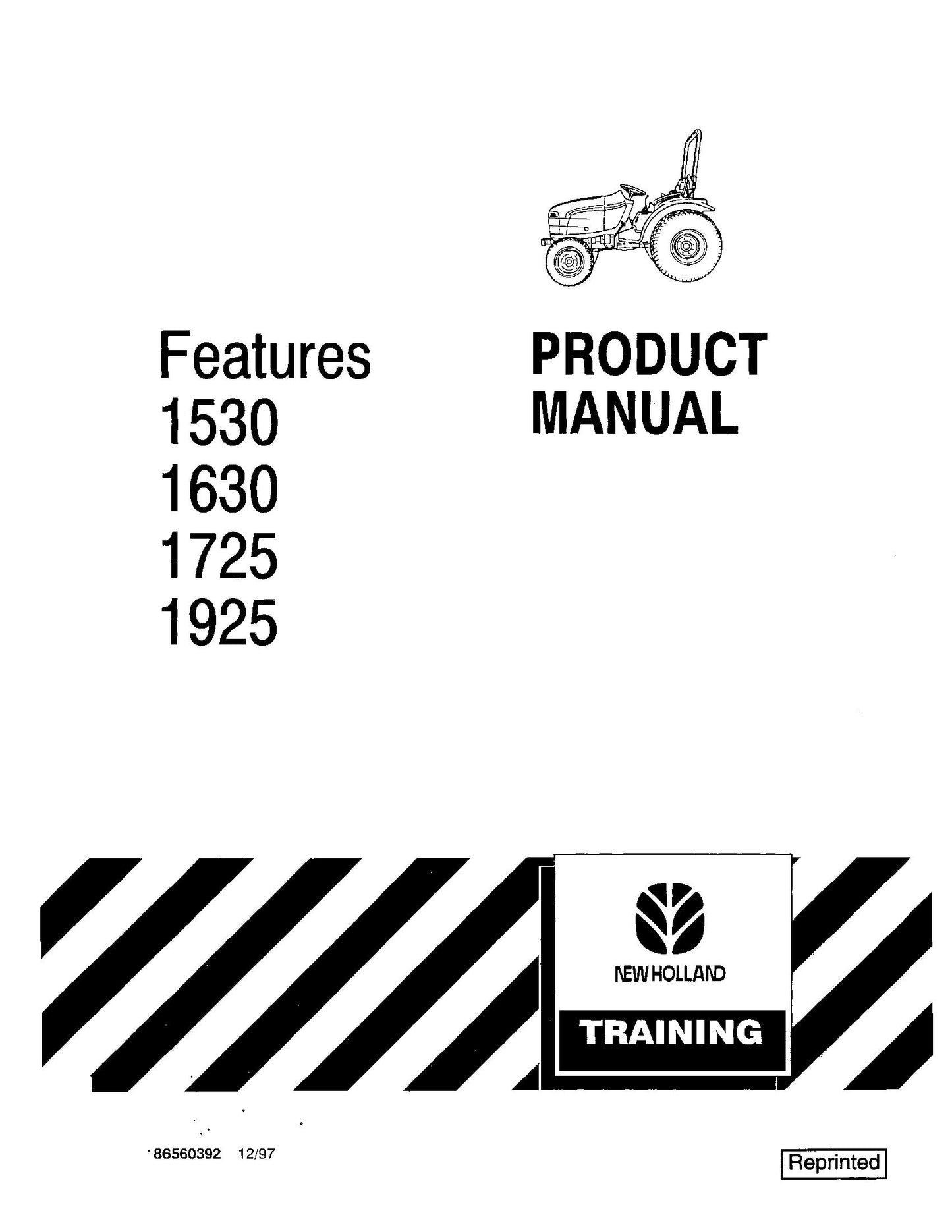 New Holland 1530 1630 1725 1925 Product Manual Operator's Manual (86560392)