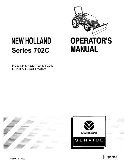 New Holland 702c Series Front Blade Operator's Manual (87014674)