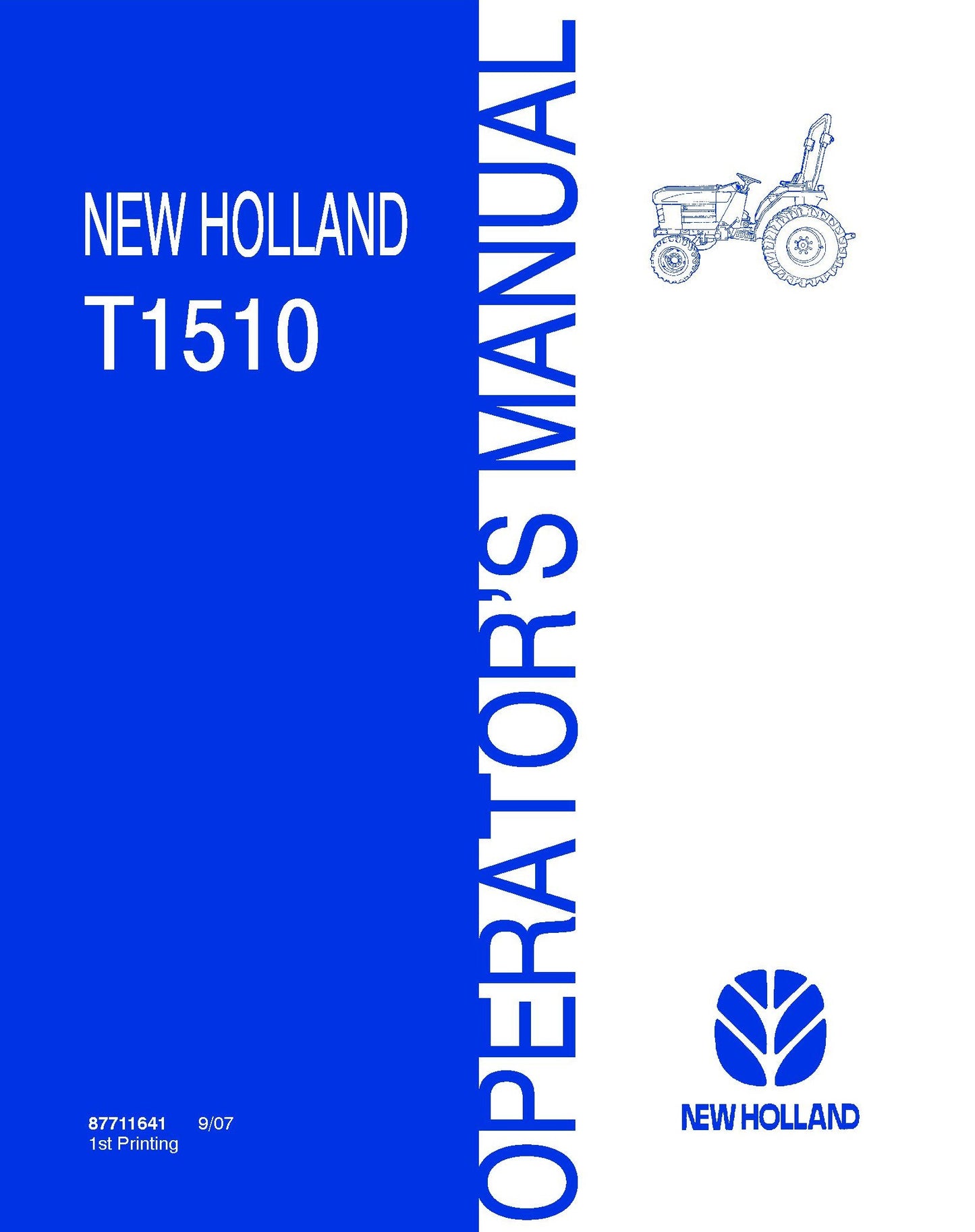 New Holland T1510 Operator's Manual (87711641)