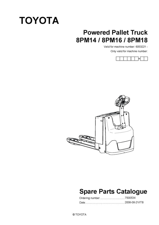 Toyota 8PM14 16 18 6053221 - Spare Parts Catalog