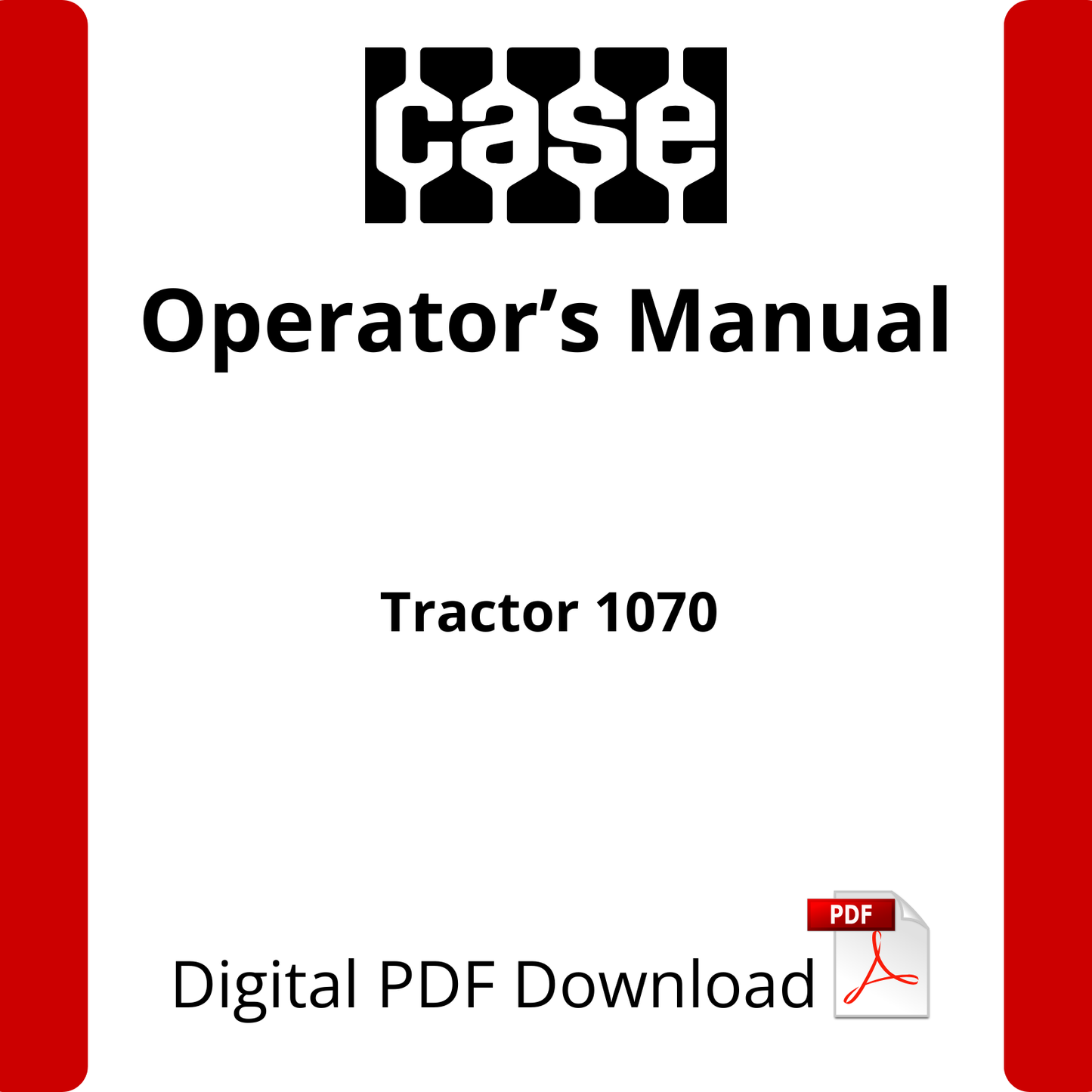 Case IH Tractor 1070 Operator's Manual (9-2822)