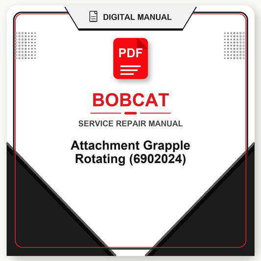 Bobcat Attachment Grapple Rotating Service Repair Manual (6902024)