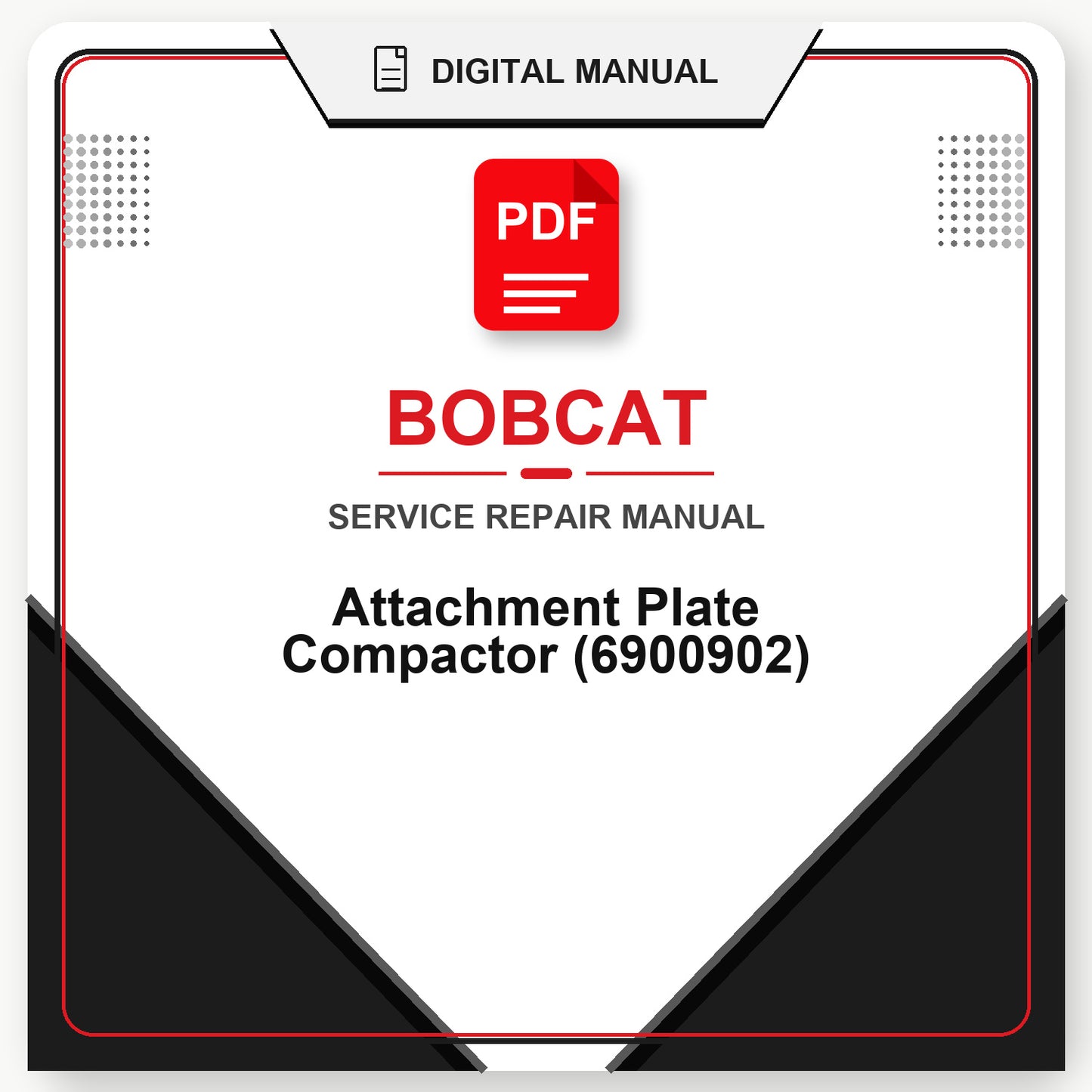 Bobcat Attachment Plate Compactor Service Repair Manual (6900902)
