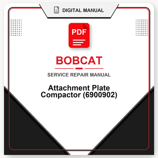 Bobcat Attachment Plate Compactor Service Repair Manual (6900902)