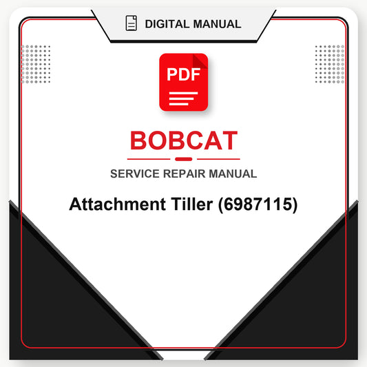Bobcat Attachment Tiller Service Repair Manual (6987115)