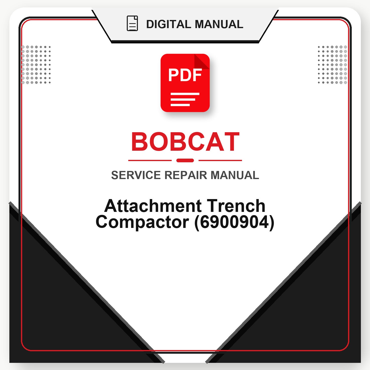 Bobcat Attachment Trench Compactor Service Repair Manual (6900904)