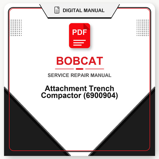 Bobcat Attachment Trench Compactor Service Repair Manual (6900904)