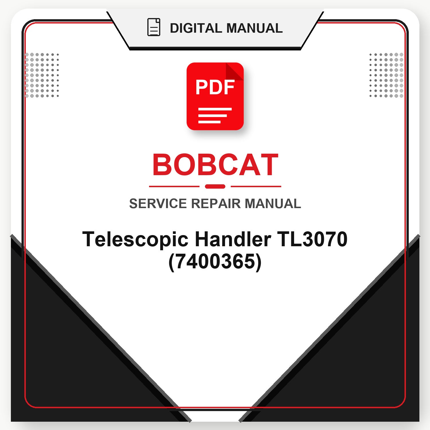 Bobcat Telescopic Handler TL3070 Service Repair Manual (7400365)