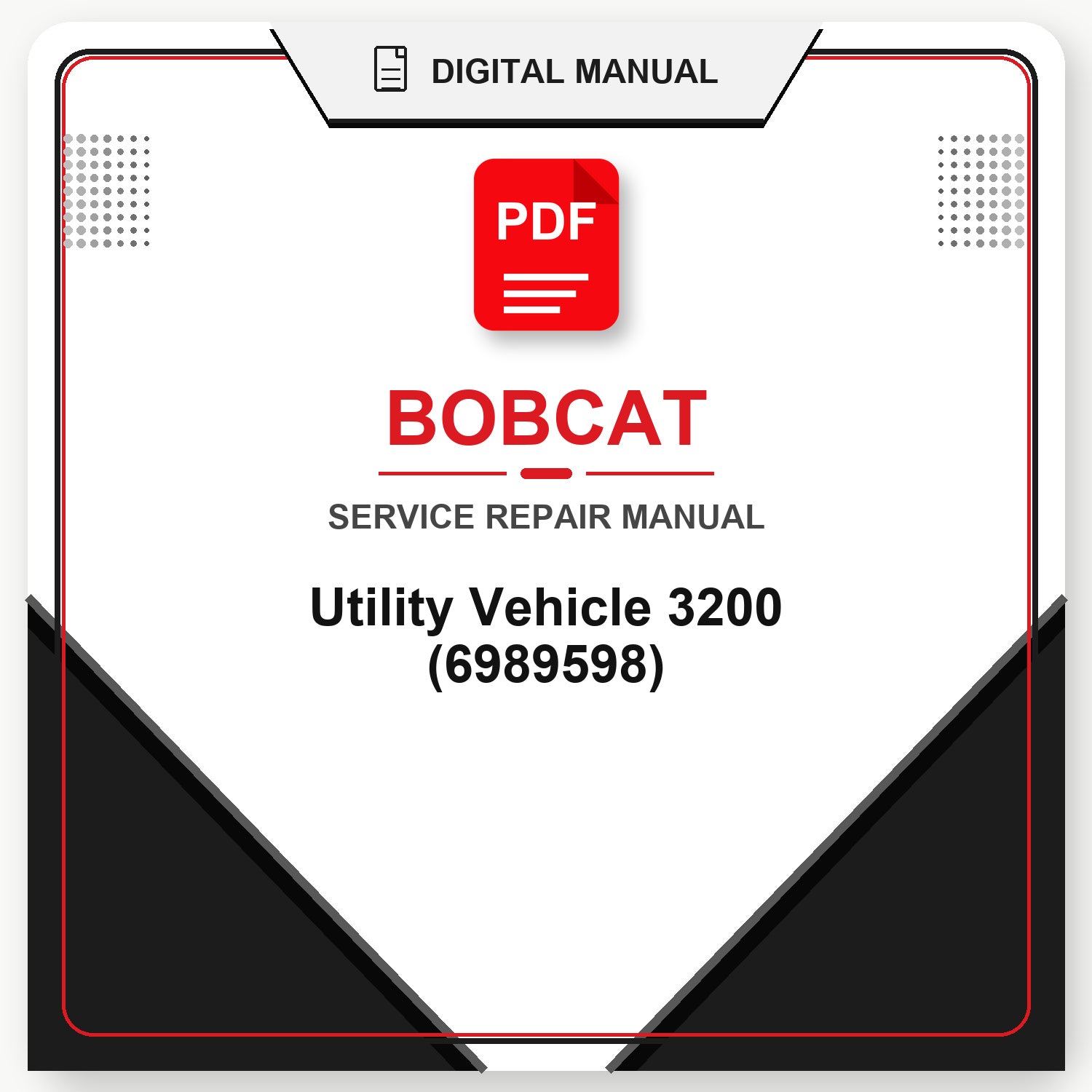 Bobcat Utility Vehicle 3200 Service Repair Manual (6989598)