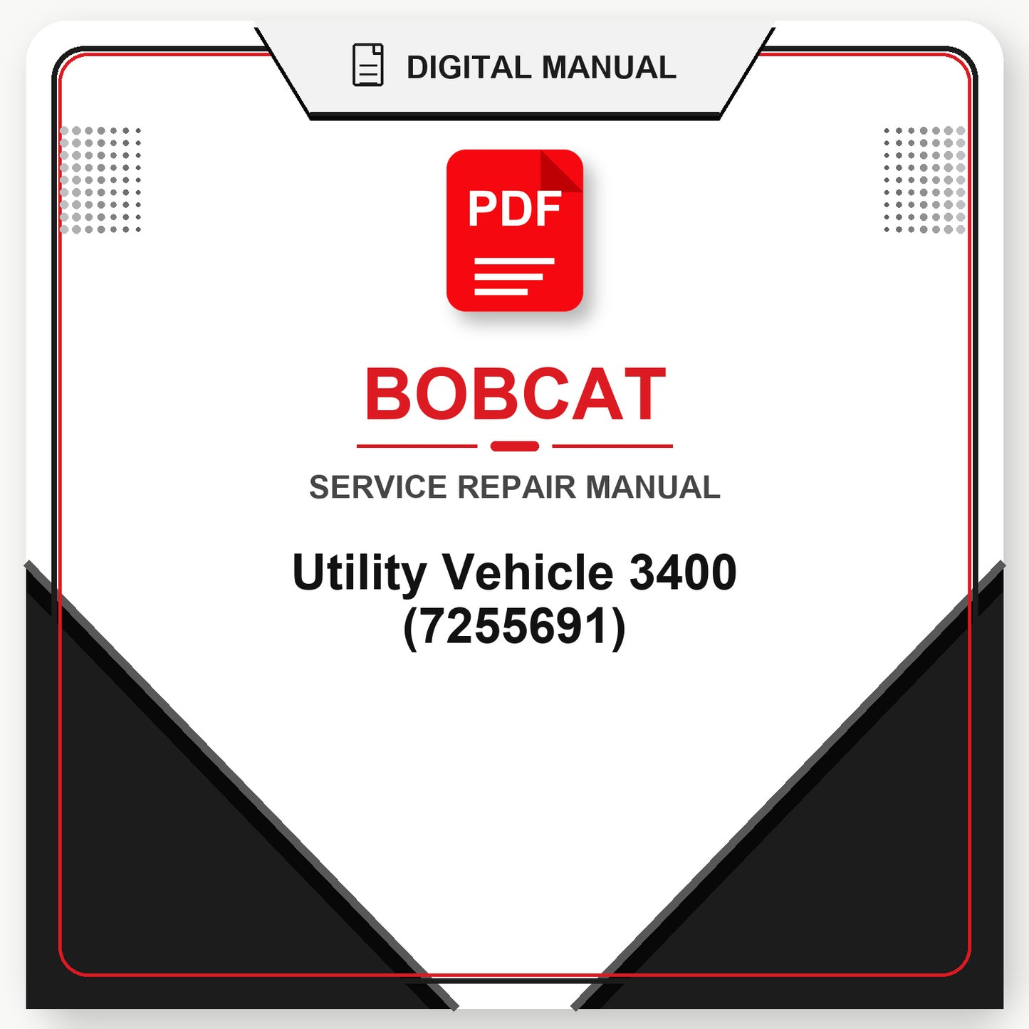 Bobcat Utility Vehicle 3400 Service Repair Manual (7255691)