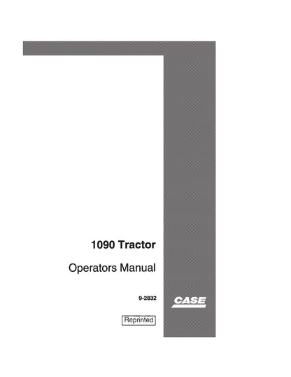 Case IH Tractor 1090 Tractor 8675001 & after Operator's Manual (9-2832)