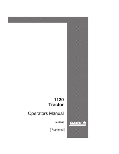 Case IH Tractor 1120 Operator's Manual (9-19560)