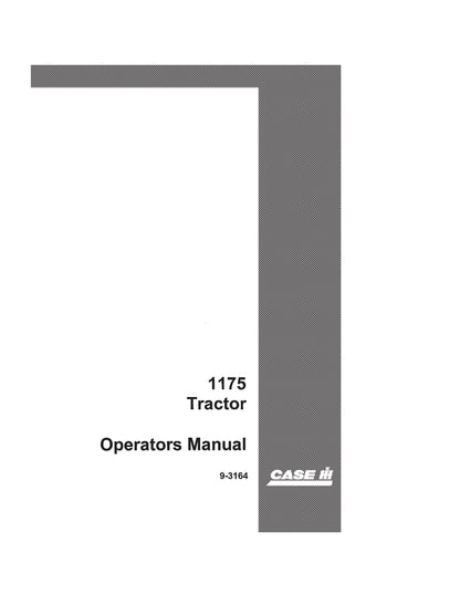 Case IH Tractor 1175 Operator's Manual (9-3164)