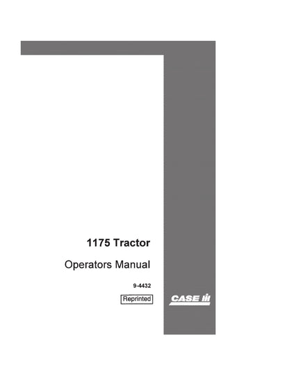 Case IH Tractor 1175 Operator's Manual (9-4432)
