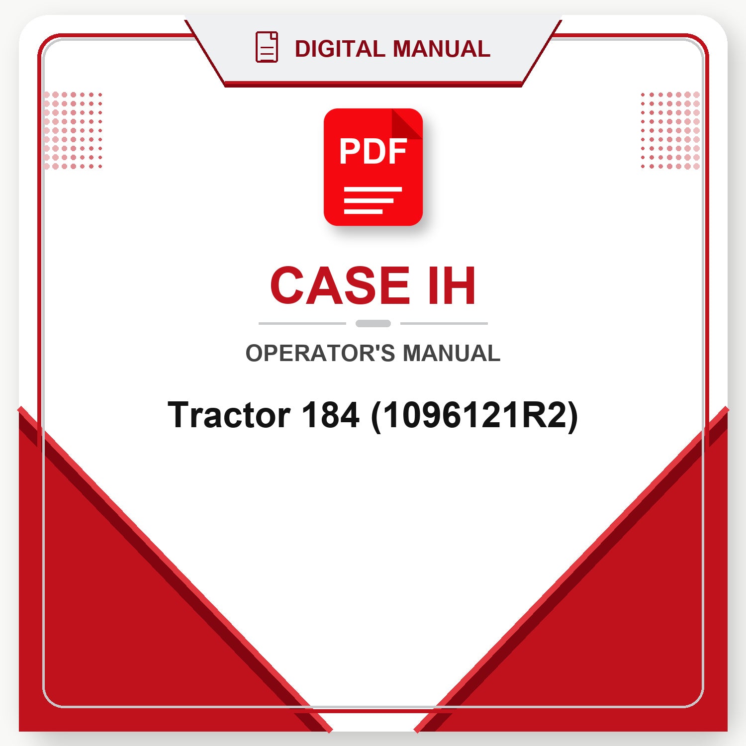 Case IH Tractor 184 Operator's Manual (1096121R2)