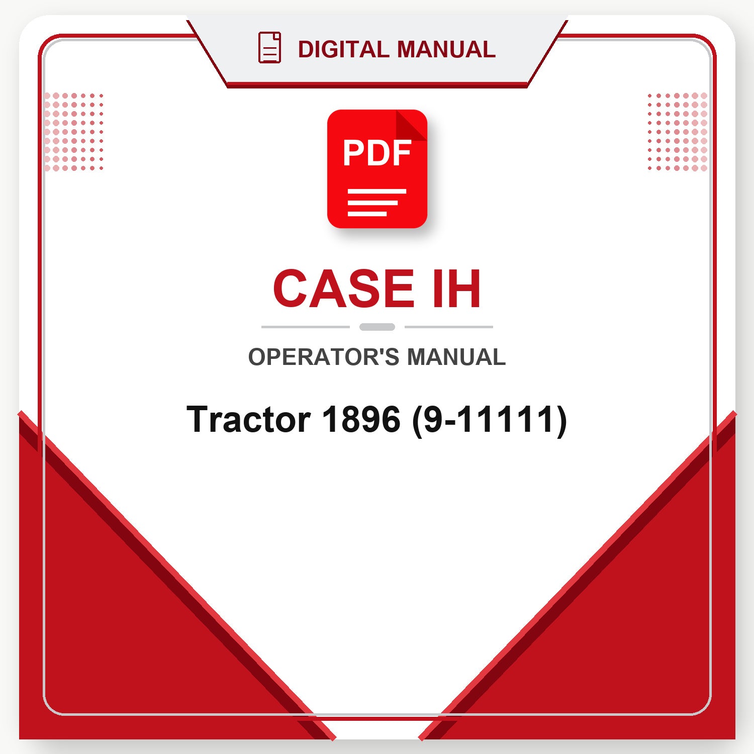 Case IH Tractor 1896 Operator's Manual (9-11111)