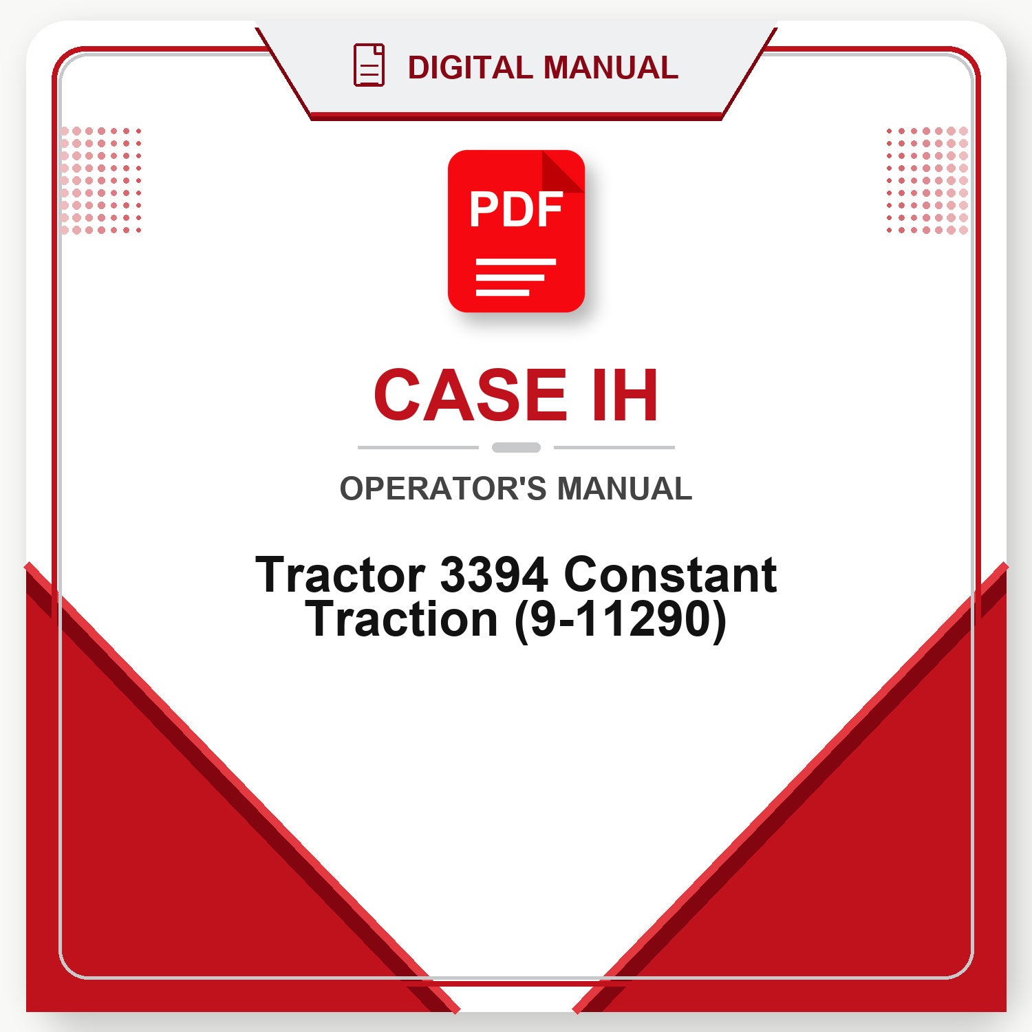 Case IH Tractor 3394 Constant Traction Operator's Manual (9-11290)