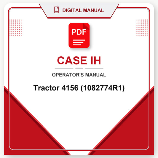 Case IH Tractor 4156 Operator's Manual (1082774R1)