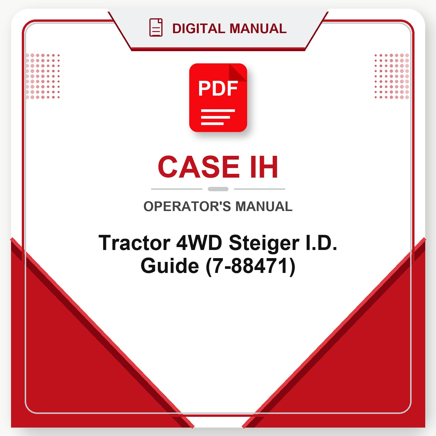 Case IH Tractor 4WD Steiger I.D. Guide Operator's Manual (7-88471)