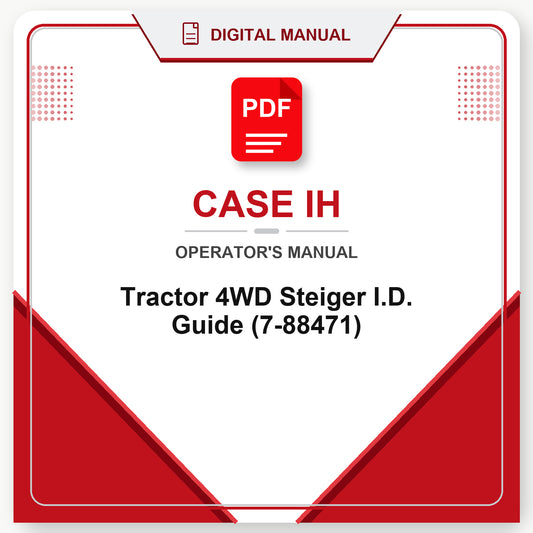 Case IH Tractor 4WD Steiger I.D. Guide Operator's Manual (7-88471)