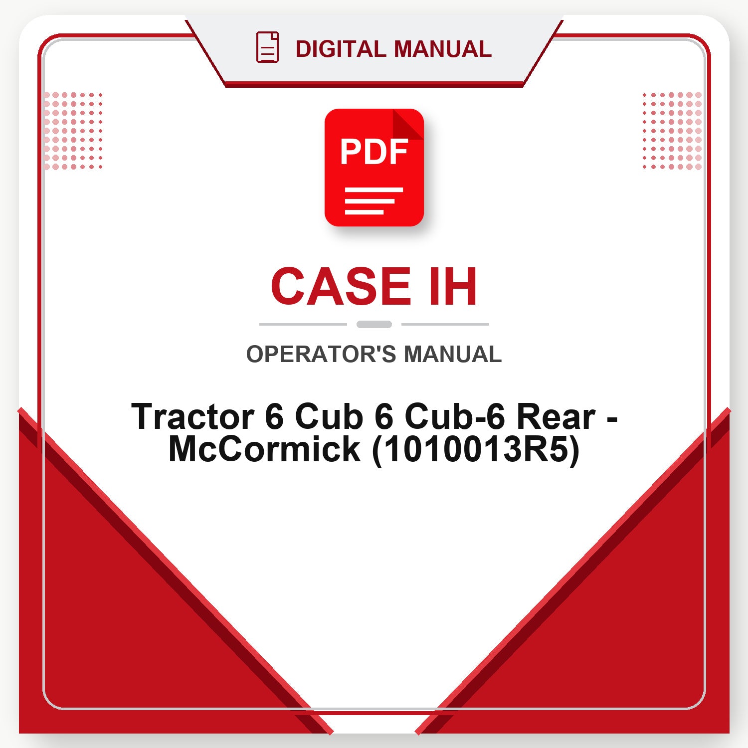 Case IH Tractor 6 Cub 6 Cub-6 Rear - McCormick Operator's Manual (1010013R5)