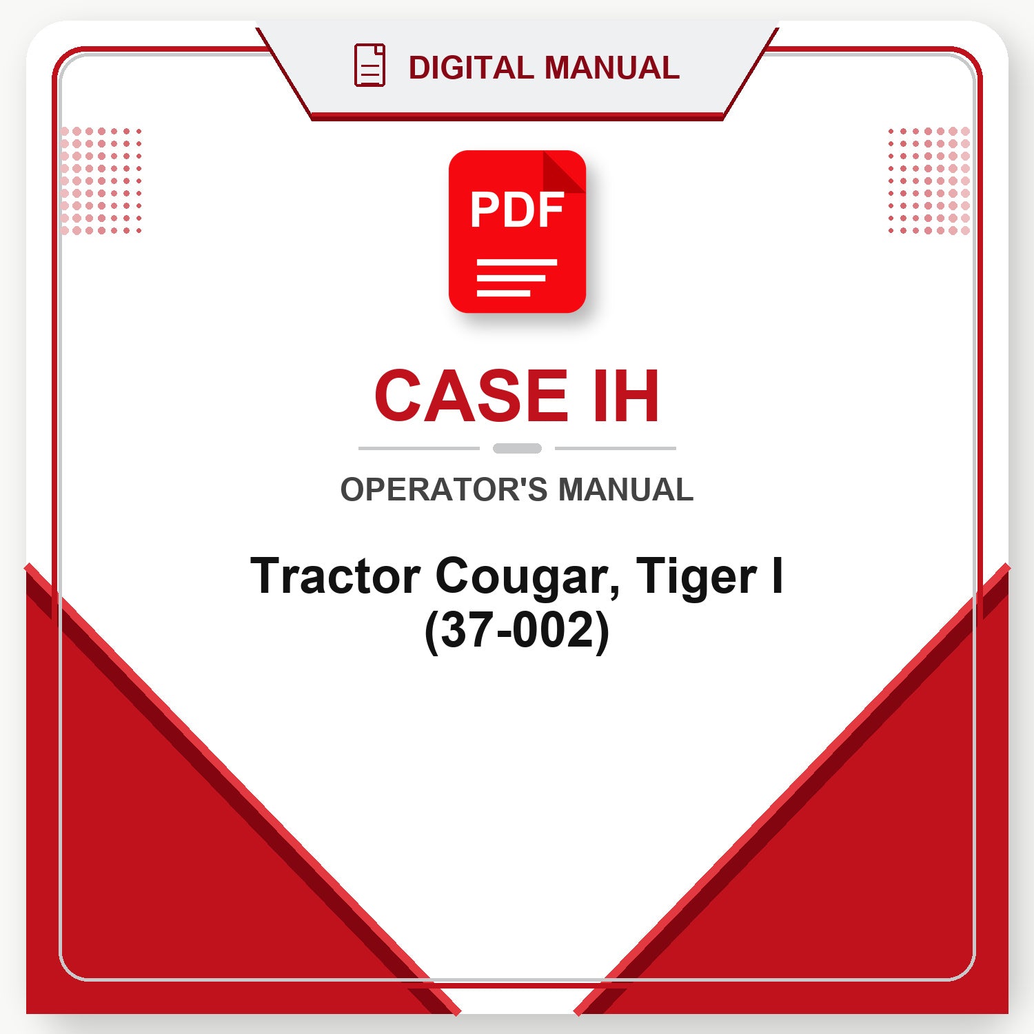 Case IH Tractor Cougar, Tiger I Operator's Manual (37-002)