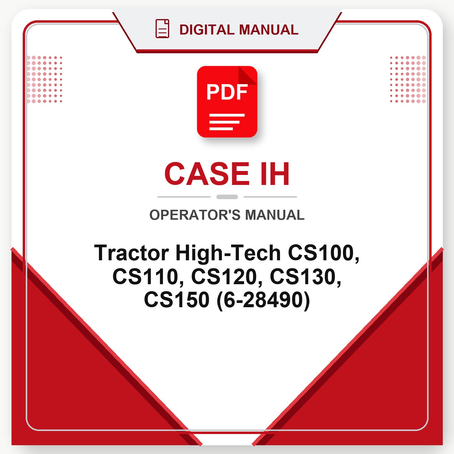 Case IH Tractor High-Tech CS100, CS110, CS120, CS130, CS150 Operator's Manual (6-28490)