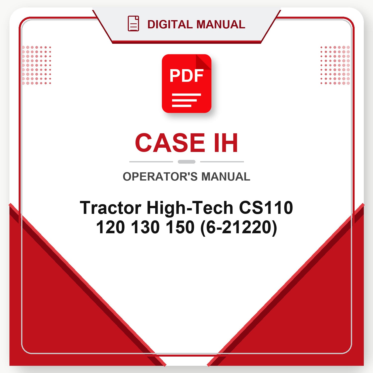 Case IH Tractor High-Tech CS110 120 130 150 Operator's Manual (6-21220)