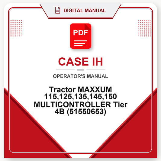 Case IH Tractor MAXXUM 115,125,135,145,150 MULTICONTROLLER Tier 4B Operator's Manual (51550653)