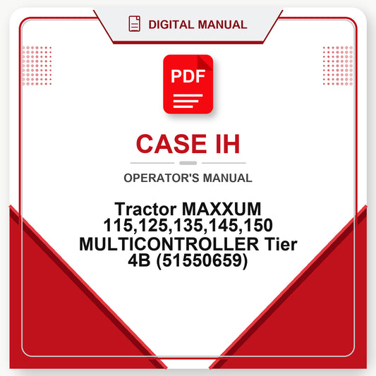 Case IH Tractor MAXXUM 115,125,135,145,150 MULTICONTROLLER Tier 4B Operator's Manual (51550659)