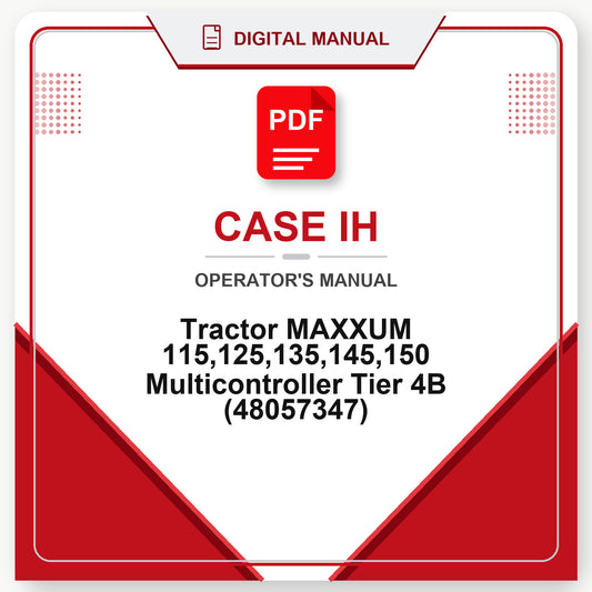 Case IH Tractor MAXXUM 115,125,135,145,150 Multicontroller Tier 4B Operator's Manual (48057347)