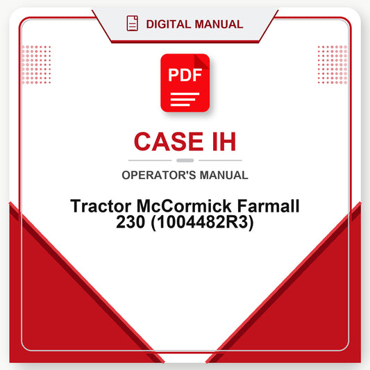 Case IH Tractor McCormick Farmall 230 Operator's Manual (1004482R3)