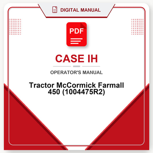 Case IH Tractor McCormick Farmall 450 Operator's Manual (1004475R2)